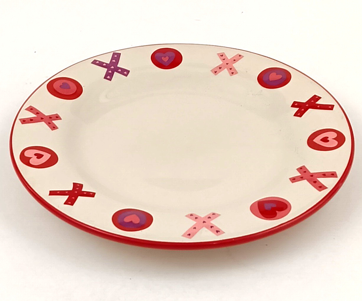 Heart XOXO Plate Red Pink Kohls