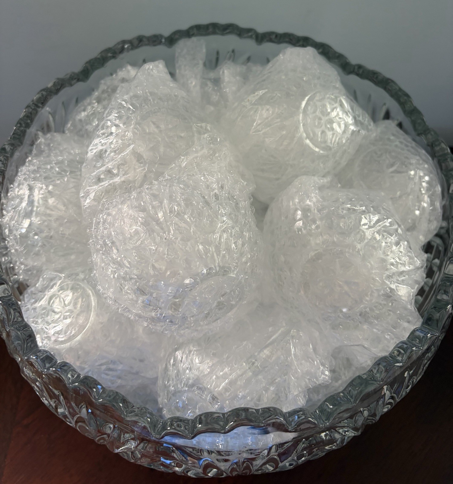 Vintage LE Smith Glass Pineapple/Fan Cut Punch Bowl w/21 Cups Set