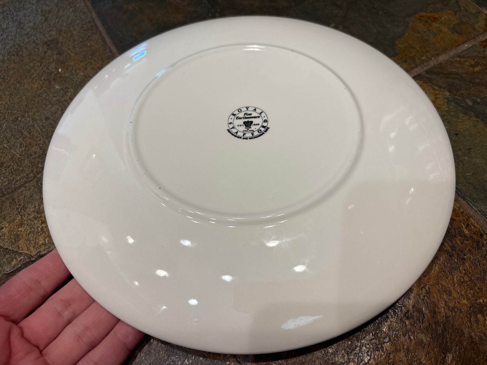 Royal Stafford Chequers Coupe Dinner Plate 11″ Black White Checkers