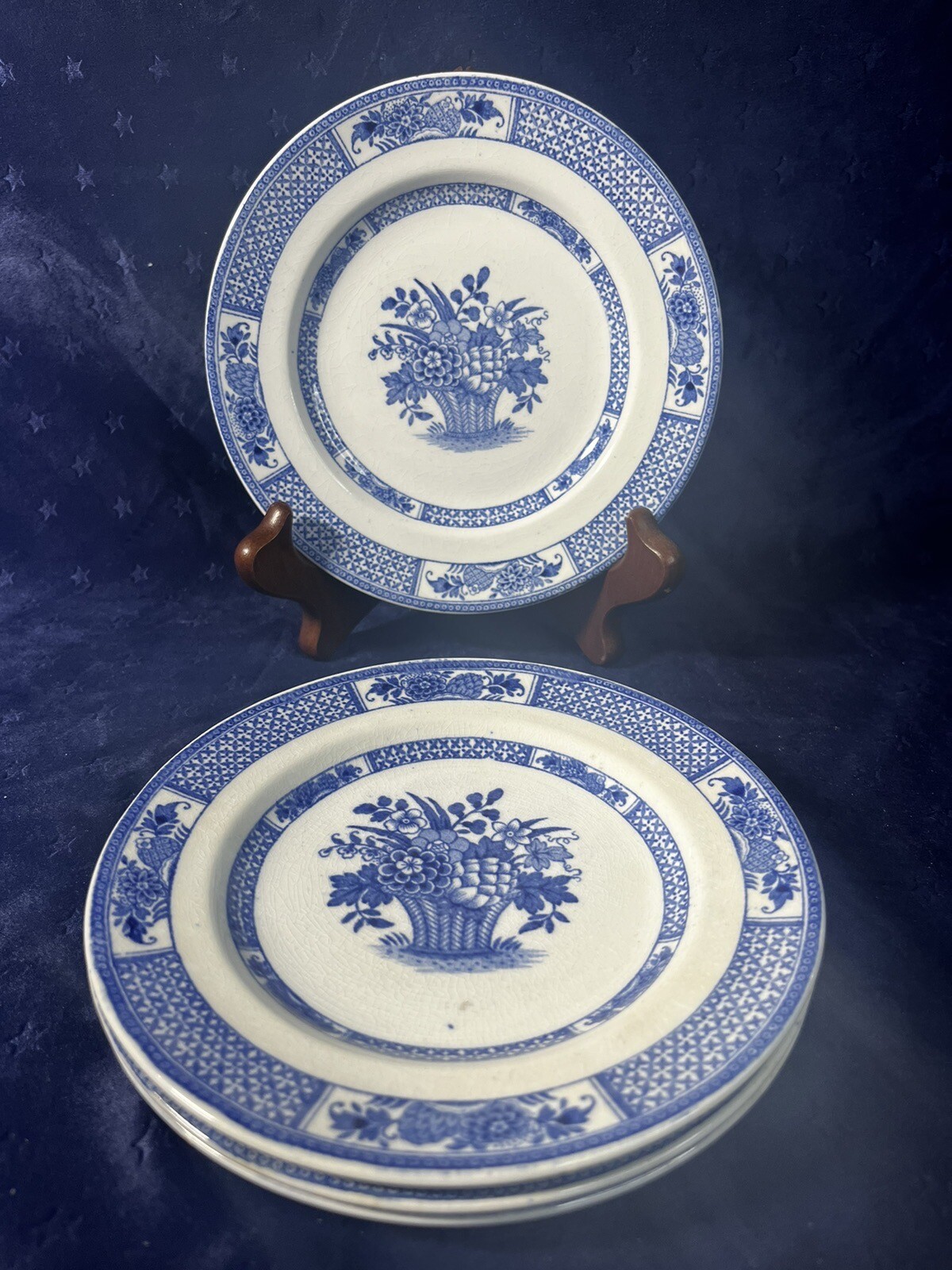 BOOTHS Vintage Set Of 4 Bread/Desert Plates NANKIN pattern English Silicon China