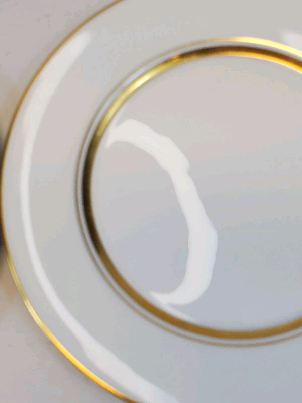 Oxford Lenox Bone China Andover Set Of 4 Salad Plates 6″ White With Gold Trim