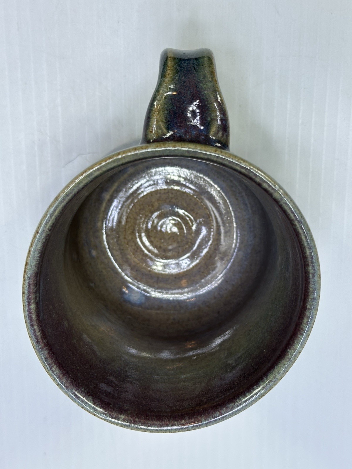 Studio Art Pottery Mug Cup Signed Chattly RI Handmade Hand Thrown