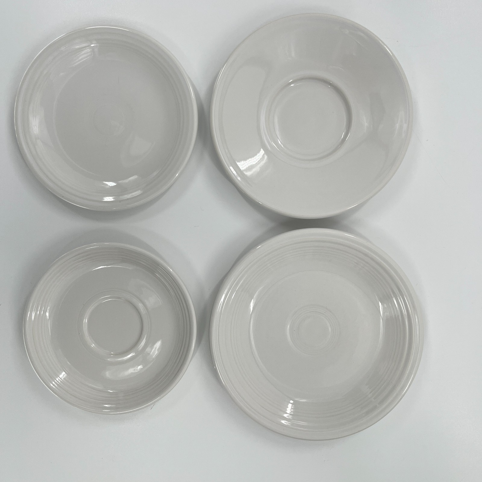 Fiesta Dinnerware Set White 14 Piece Post 86 Lot Bowls Plates Tray Platter Cup