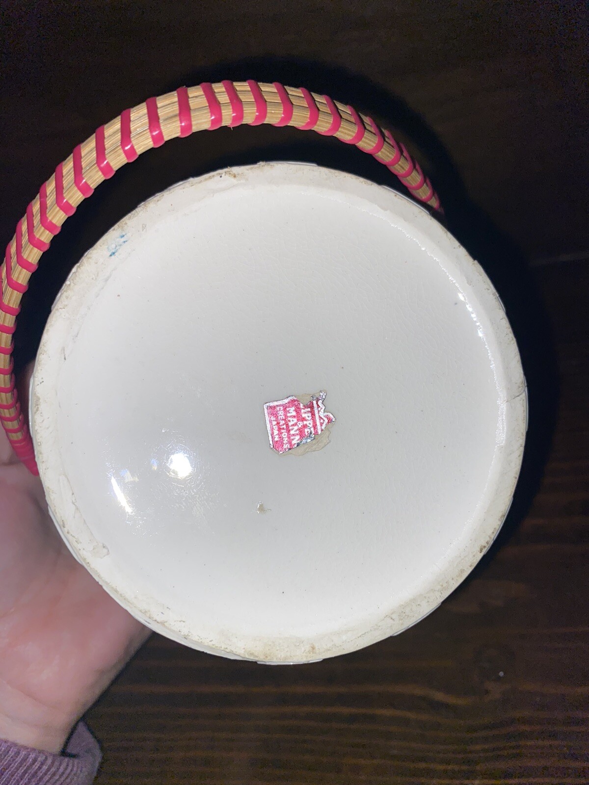 Vtg Lipper Mann Candy Dish Bucket Pink Candies Japan