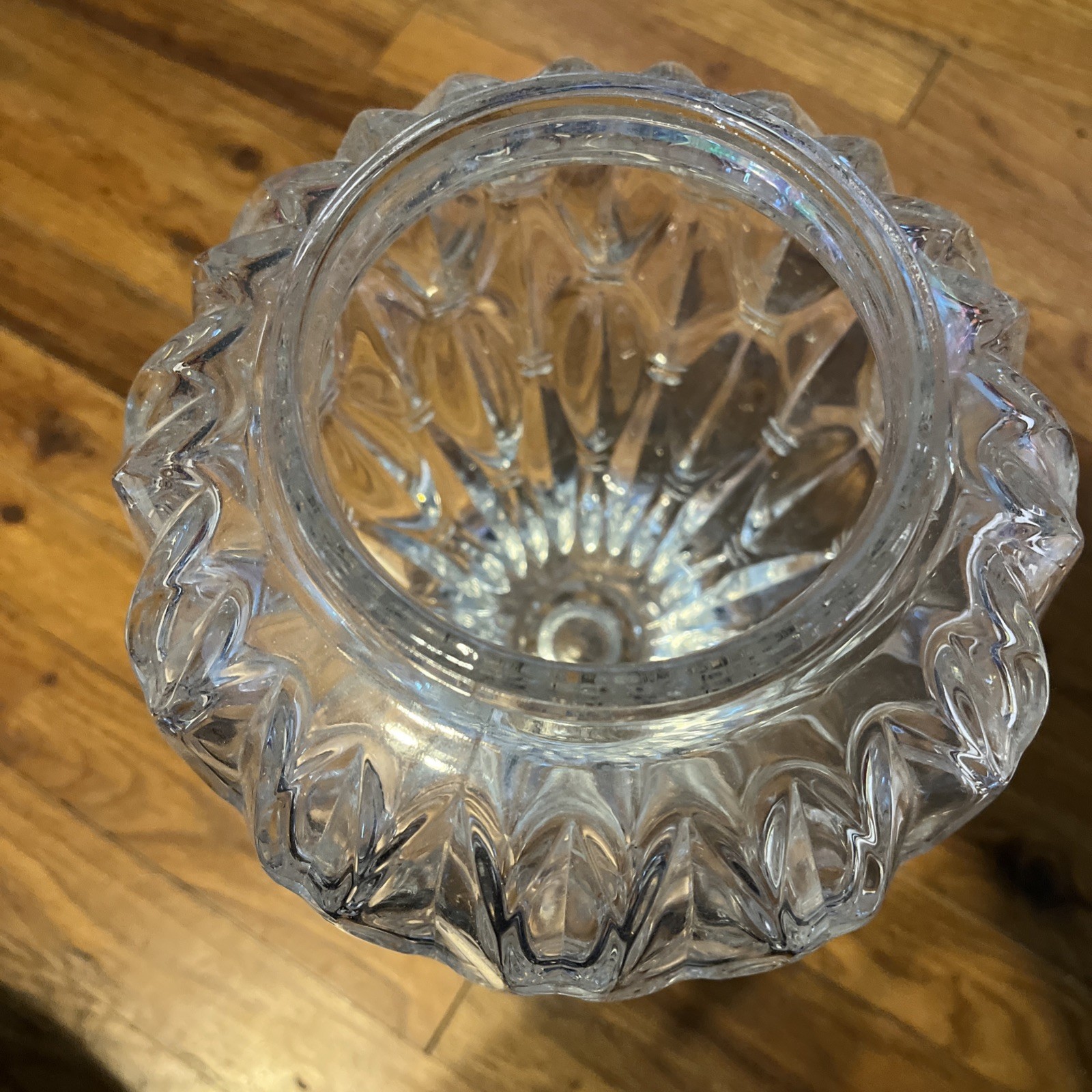 BOHEMIA APOTHECARY DISPLAY GLASS CRYSTAL – UNIQUE JAR – BASE ONLY NO LID.