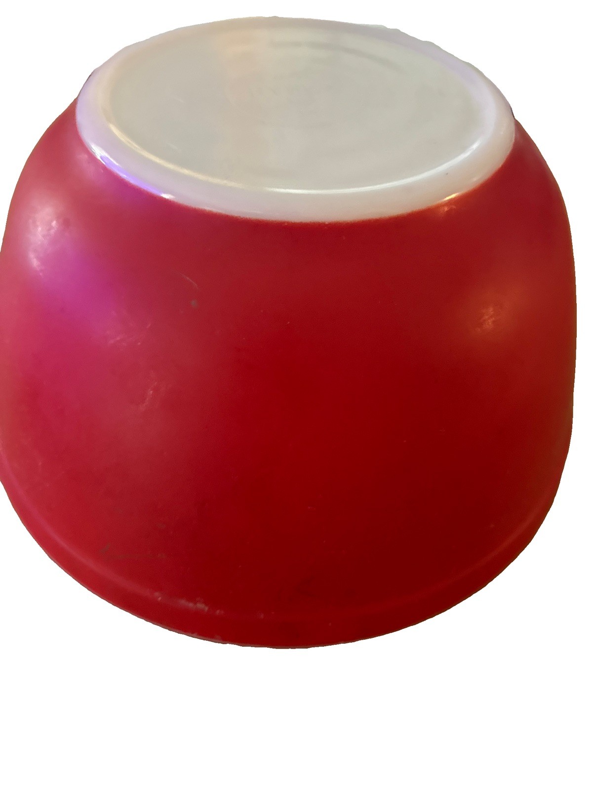 Vintage Pyrex No.402 Red 1 1/2 Quart Mixing Bowl Mid 1950’s-1960’s 7 1/8″x4 5/8″