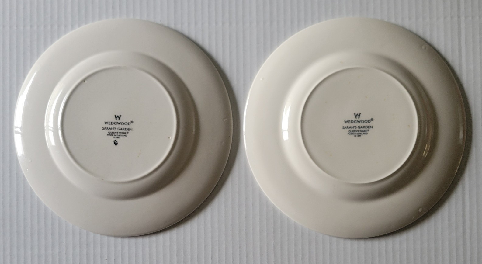 Lot of 6 Wedgwood Sarah’s Garden Salad Plates Blue-Yellow/Lt Tan-Green **READ**