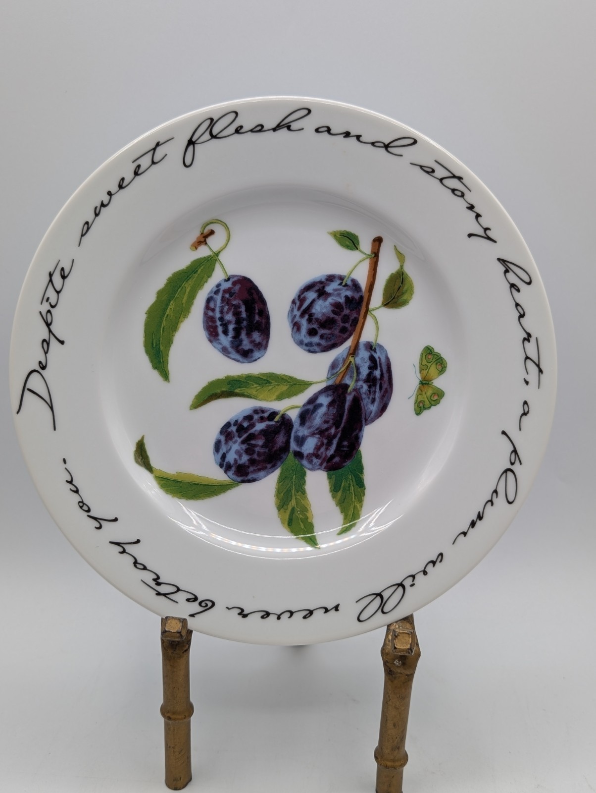 Dessert Fruit Plates Williams Sonoma Orchard Suite Pear Peach Plum Cherry
