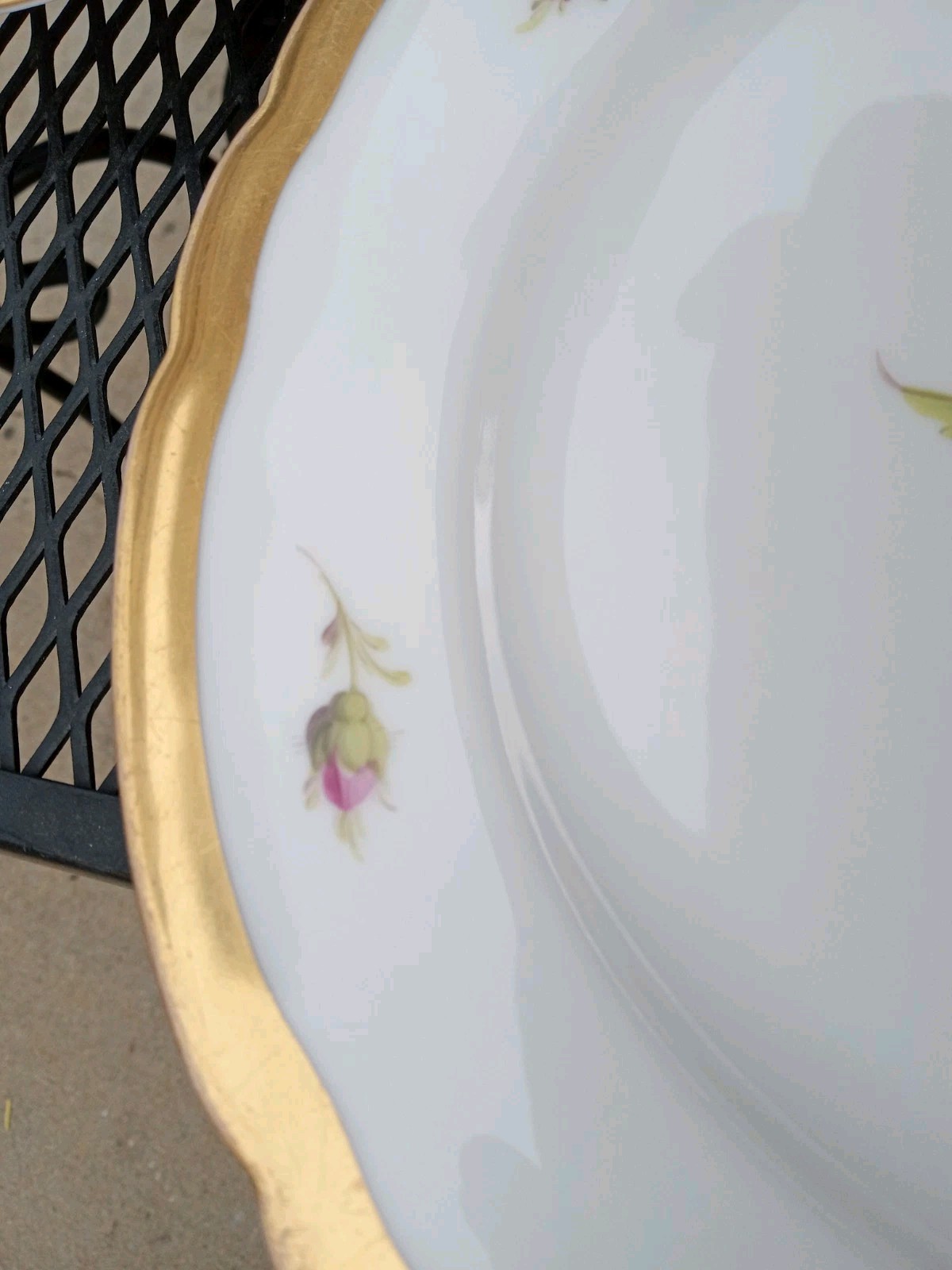 12 Antique Helena Wolfsohn DRESDEN ROSE Porcelain Dinner Plate OVINGTON BROS NY