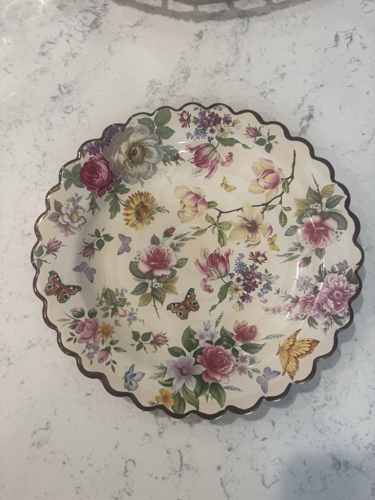 Mackenzie-Childs Chelsea Luster Dinner Plate.