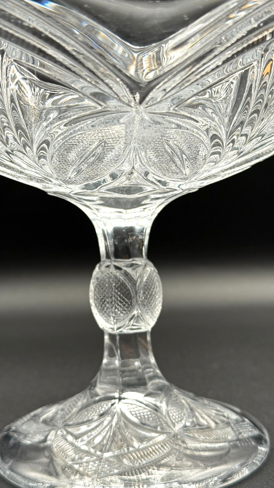 Bryce Higbee “Beautiful Lady” Open Compote Centerpiece 5.25″ EAPG Antique 1905