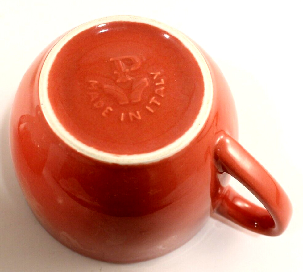 PAGNOSSIN RUST Cups & Saucers * Set of 2 * ITALY EXCELLENT CONDITON