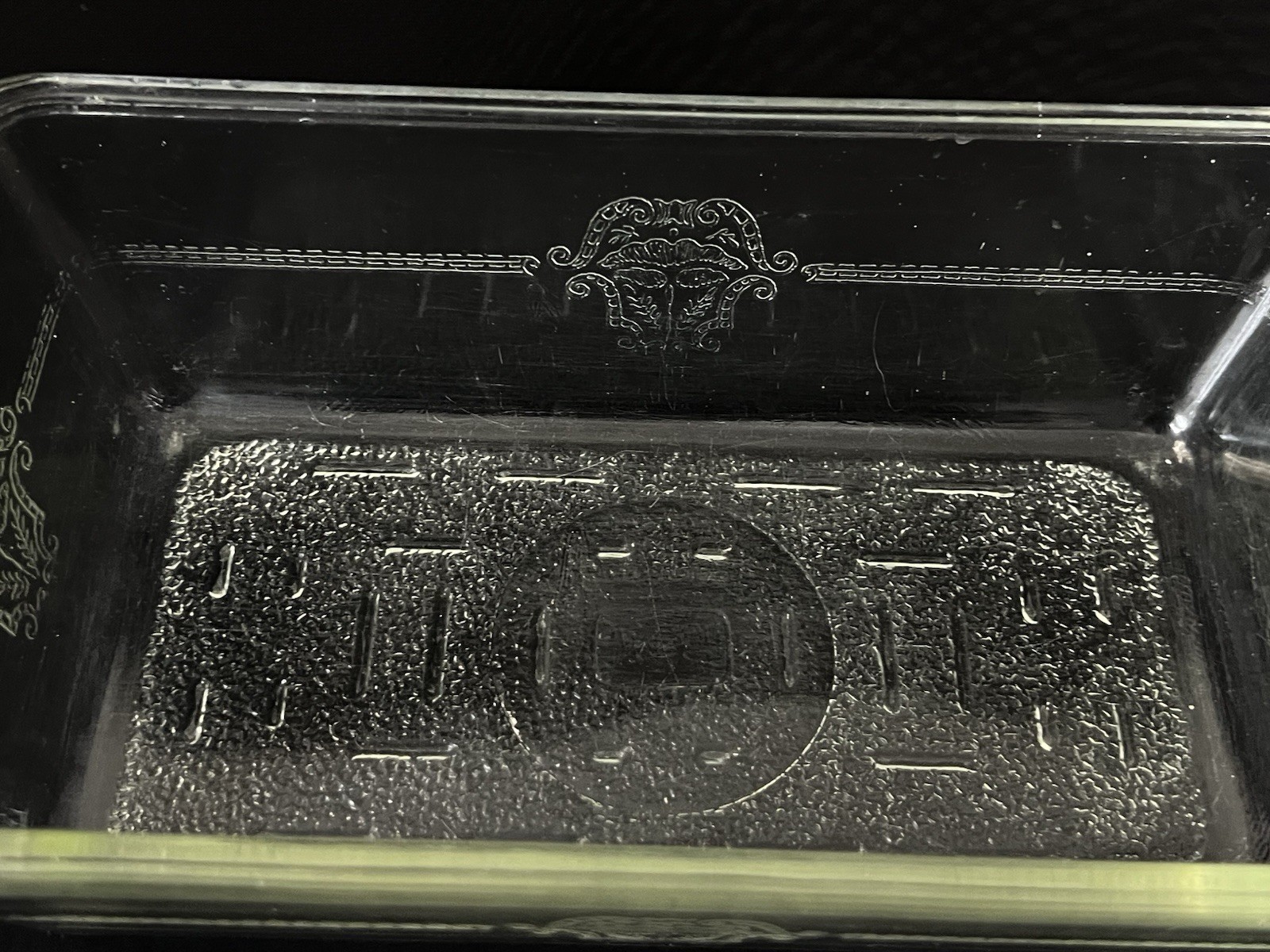 Vintage Glasbake 254 Loaf Pan Clear Glass Baking Dish Art Deco Pattern USA