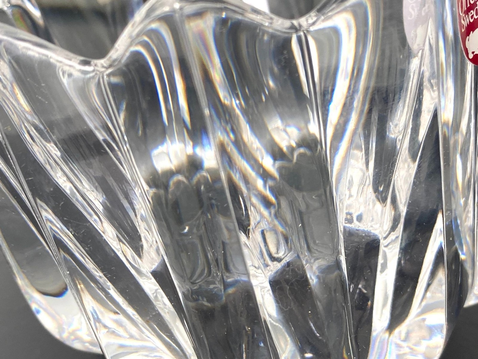 Orrefors Sweden Fleur Pattern Crystal Bowl by Jan Johansson # 4517-12 Circa 1980