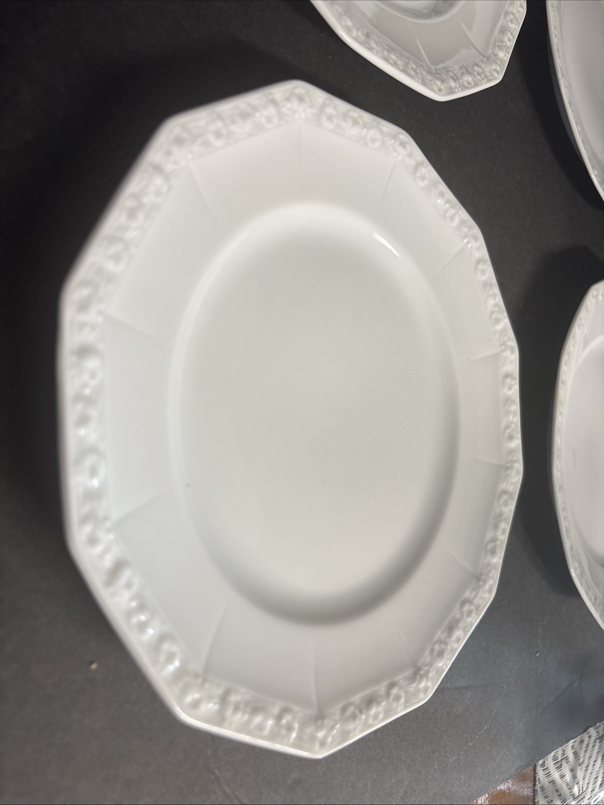 Rosenthal China Maria 12 Sided White Salad Plates 7 3/4 In Set of 6 Never used