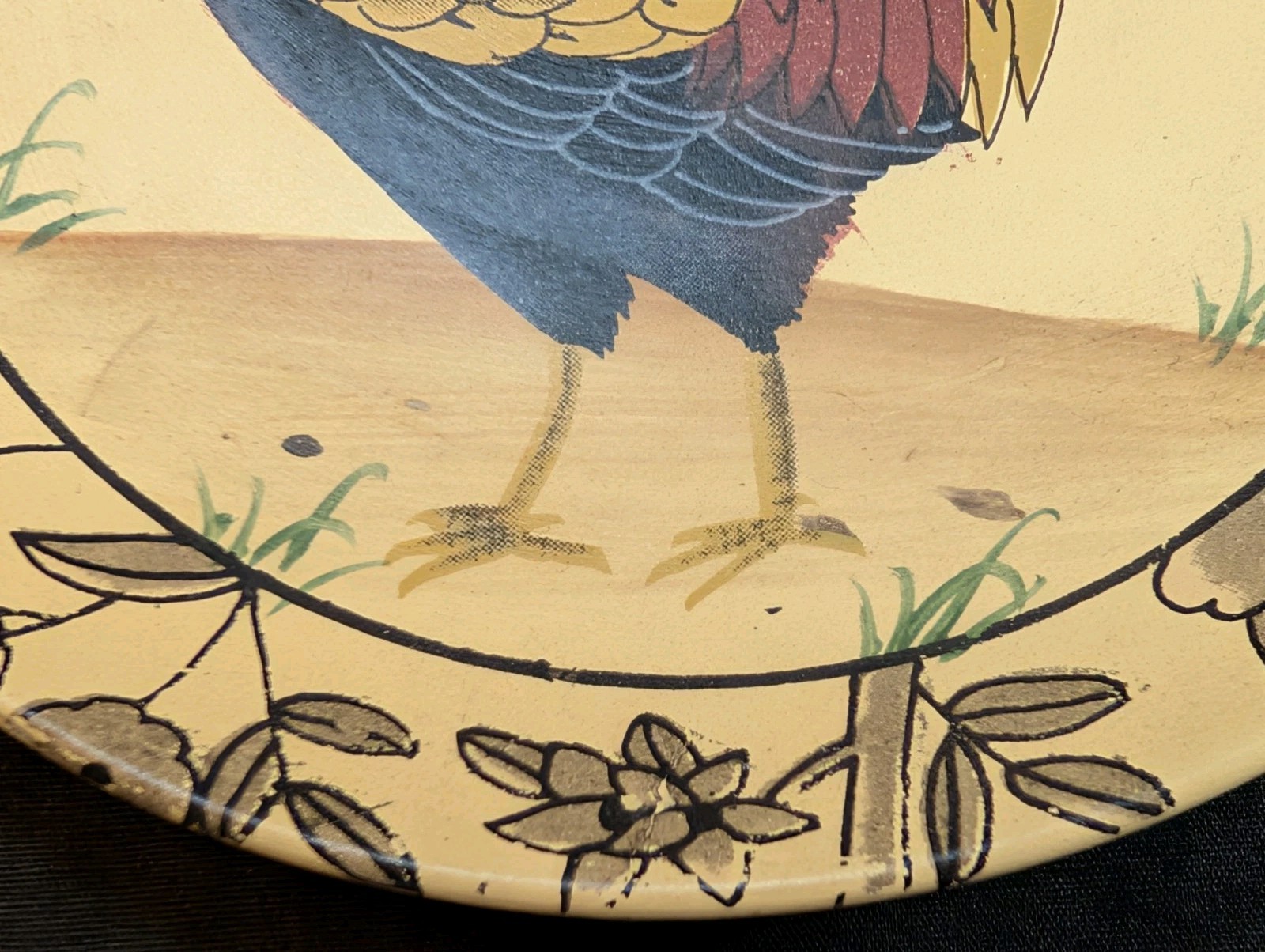 Set of 3 Vintage Rooster Decorative Wall Plates 6in
