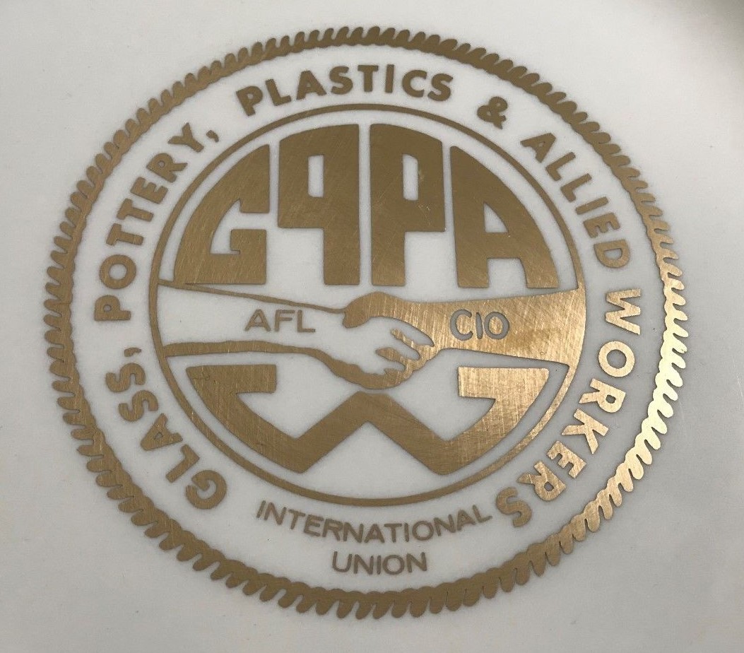 HOMER LAUGHLIN GPPA Workers AFL-CIO Cobalt Blue & Gold Plate-Beautiful!