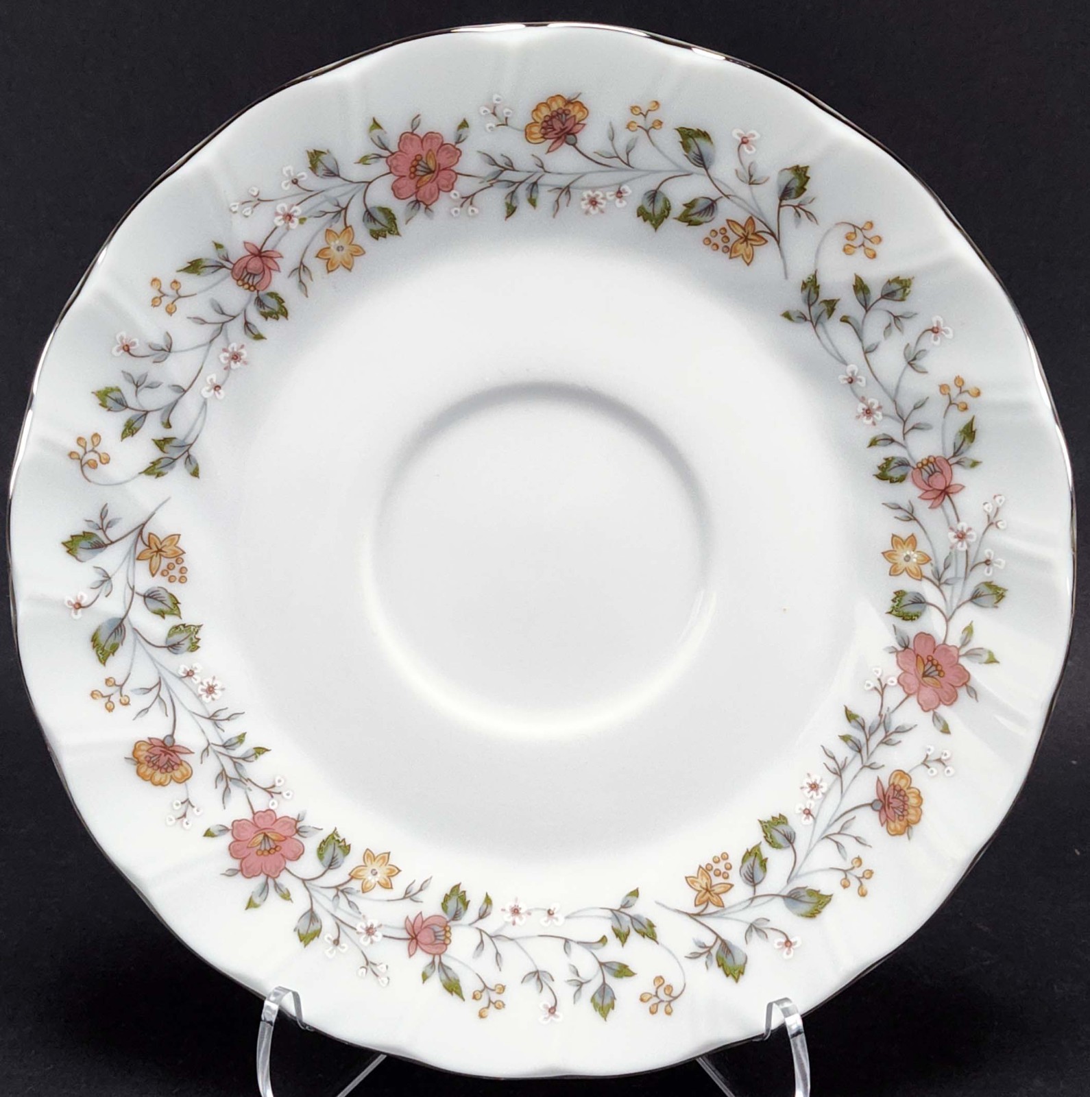 Mixed Lot Saucers Farmhouse Granny Cottage Shabby Mismatched China Set of 8