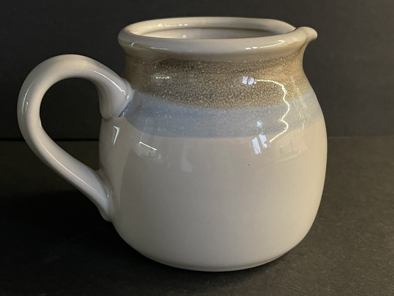 Creamer Painted Desert Blue Tan Bands Noritake #8603 Vintage Japan