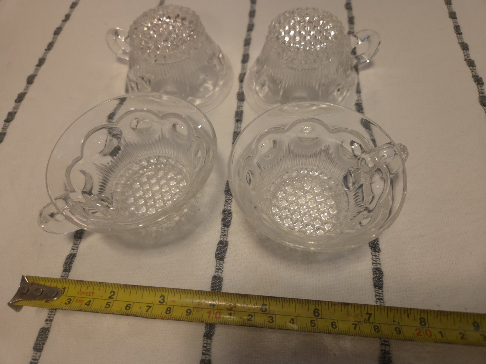 Clear Glass Tea Cup Set Of 4