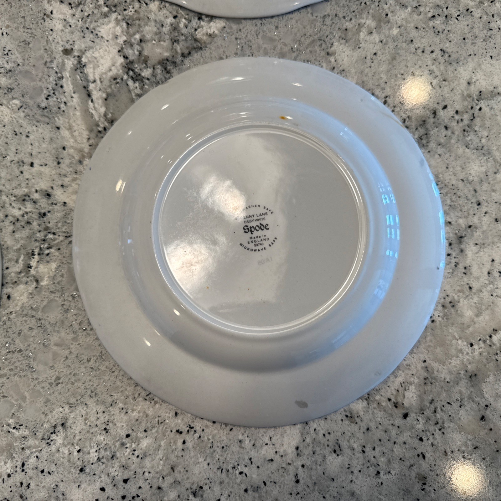 Spode Penny Lane Daisy White 7.5 Inches Salad Plates Blue Floral Set of 4 Rare