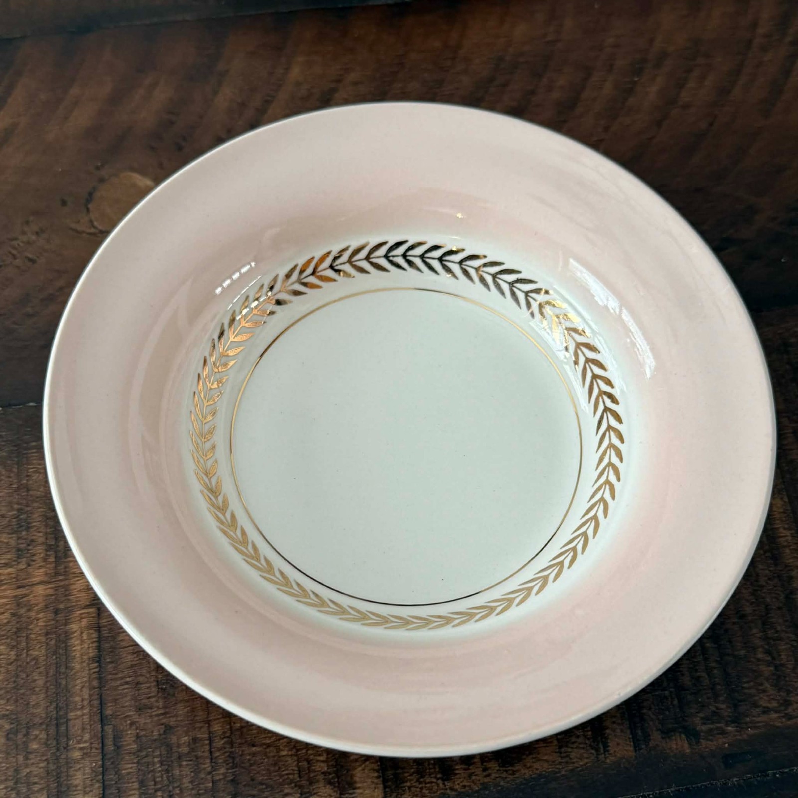 Candle Light American Limoges 22-k Gold Federal Pink Small Bowl Lot Of 7
