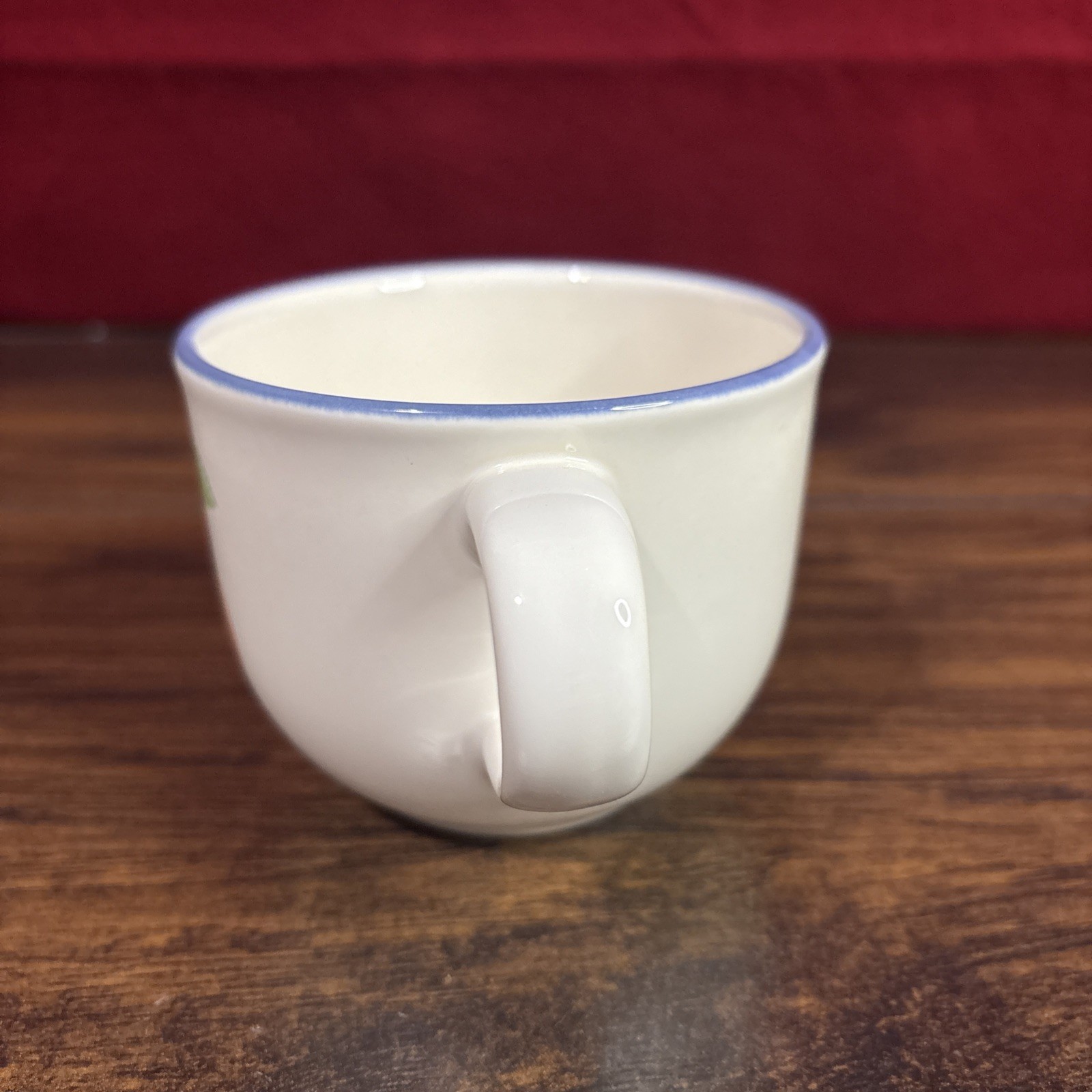 Pfaltzgraff Hopscotch Fruit Coffee Cup Tea Mug Vintage USA Stoneware Pear Blue