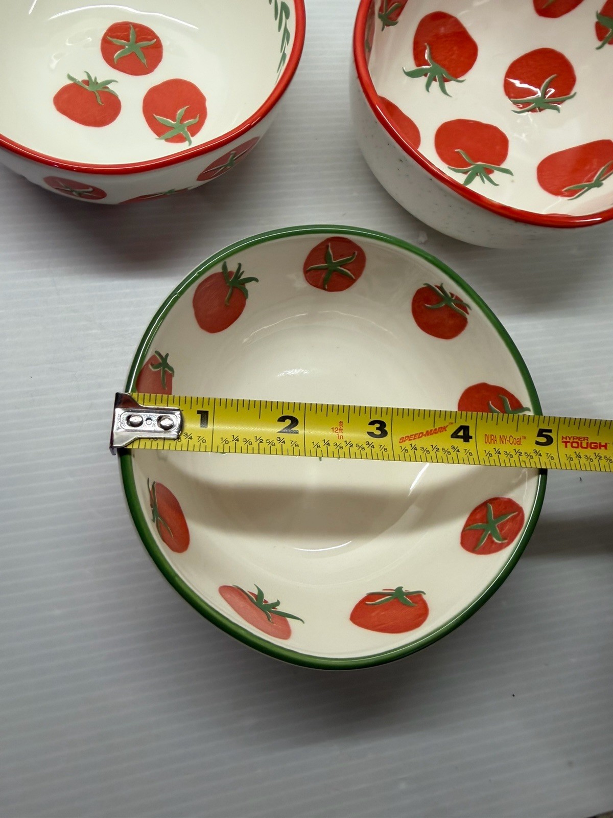 3 – Prima Design Ceramic 3 Bowl Set Tomatoes . New And Unique