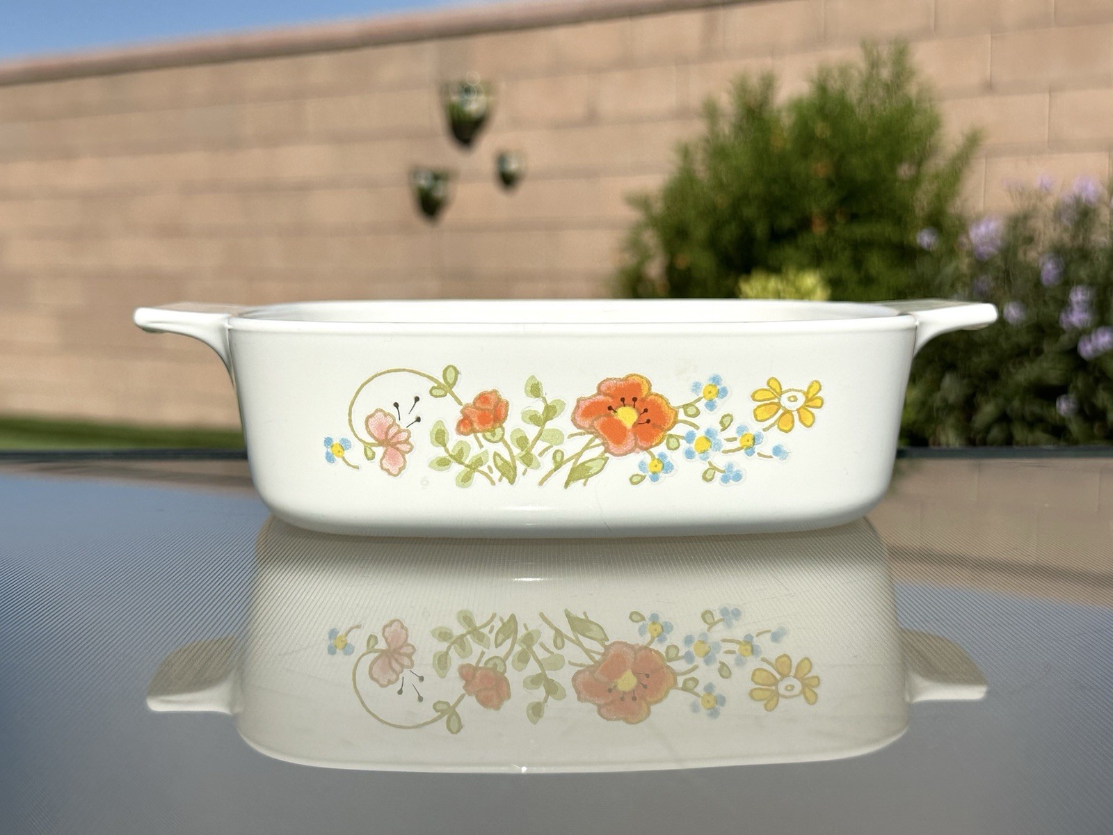 Vintage MCM Corning Ware Wildflower A-1-B 1 Quart Casserole Dish No Lid