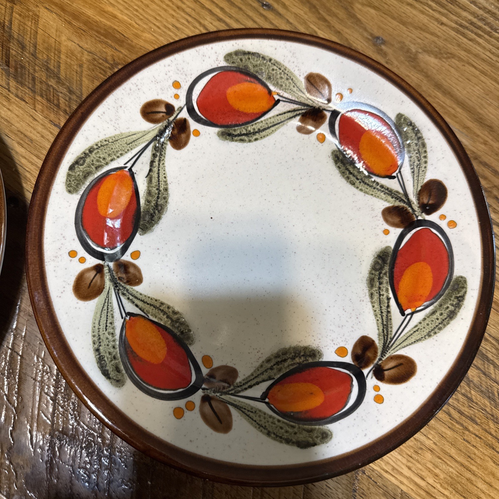 Set of 2 Vintage Bernau Ceramic Handmade & Painted Wall Plates ~ GERMANY- # 68