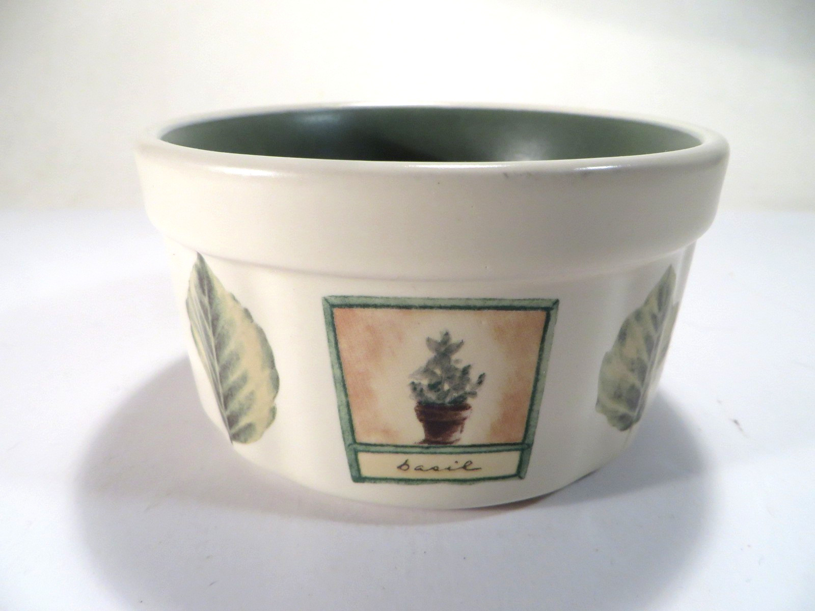 Pfaltzgraff ‘Naturewood’ Dip/Cheese Bowl Garden Theme Stoneware 4.5″