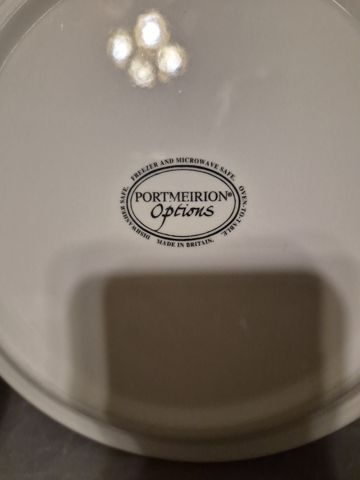 Portmeirion Options Salad Plates Set Of 5 Made In Britain White Preowned Flaws