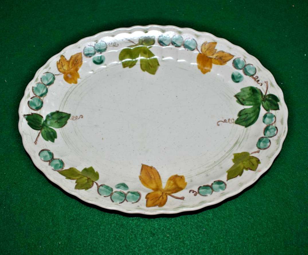 Vtg Metlox VINEYARD Vernon Ware California Oval Platter 12″