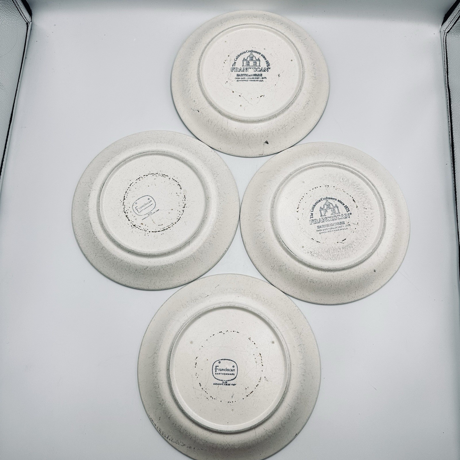 Set of 4 Vtg Franciscan Earthenware Hacienda Gold 8.25″ Salad Plate MCM Preloved