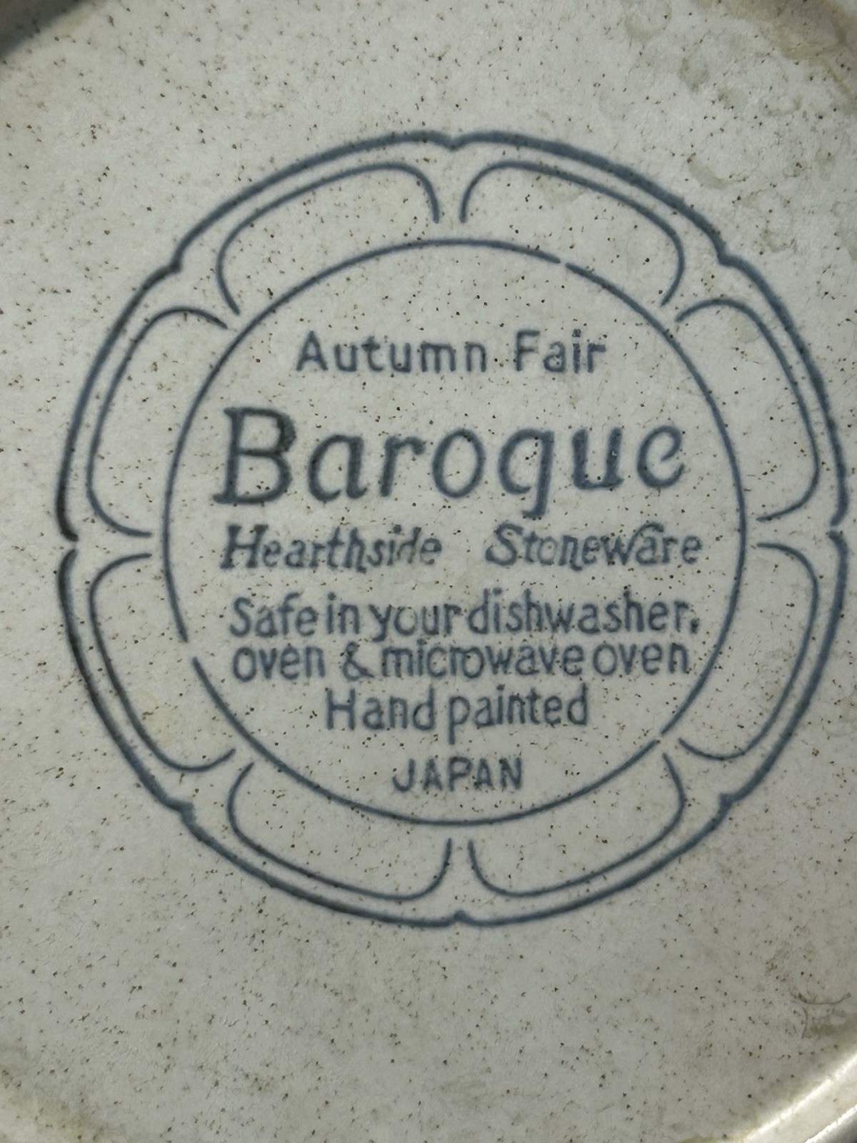 Hearthside Autumn Fair 7.75″ Salad Plate Baroque Stoneware Japan Hand Painted