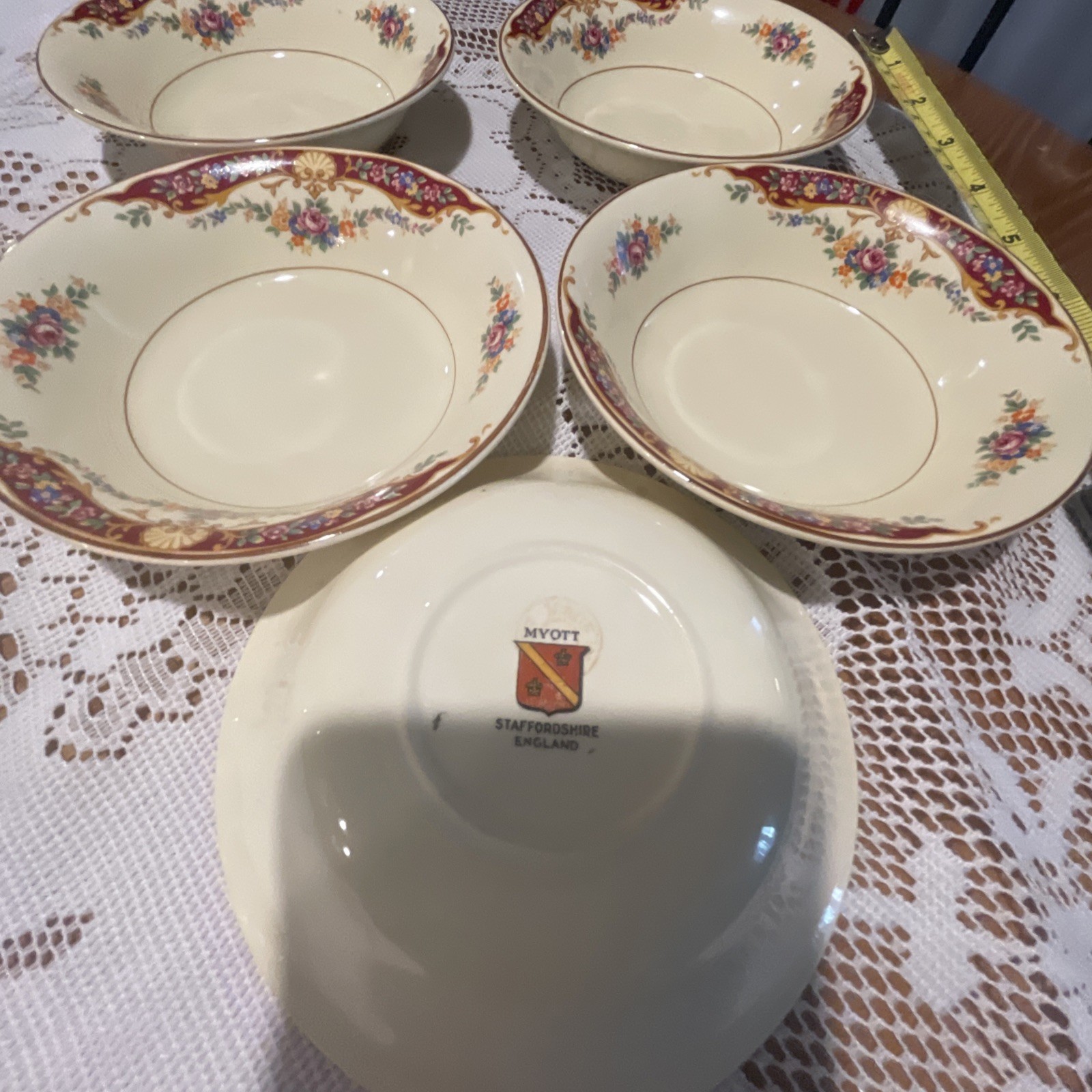 myott staffordshire england china 5in. Wide 1in.high Round