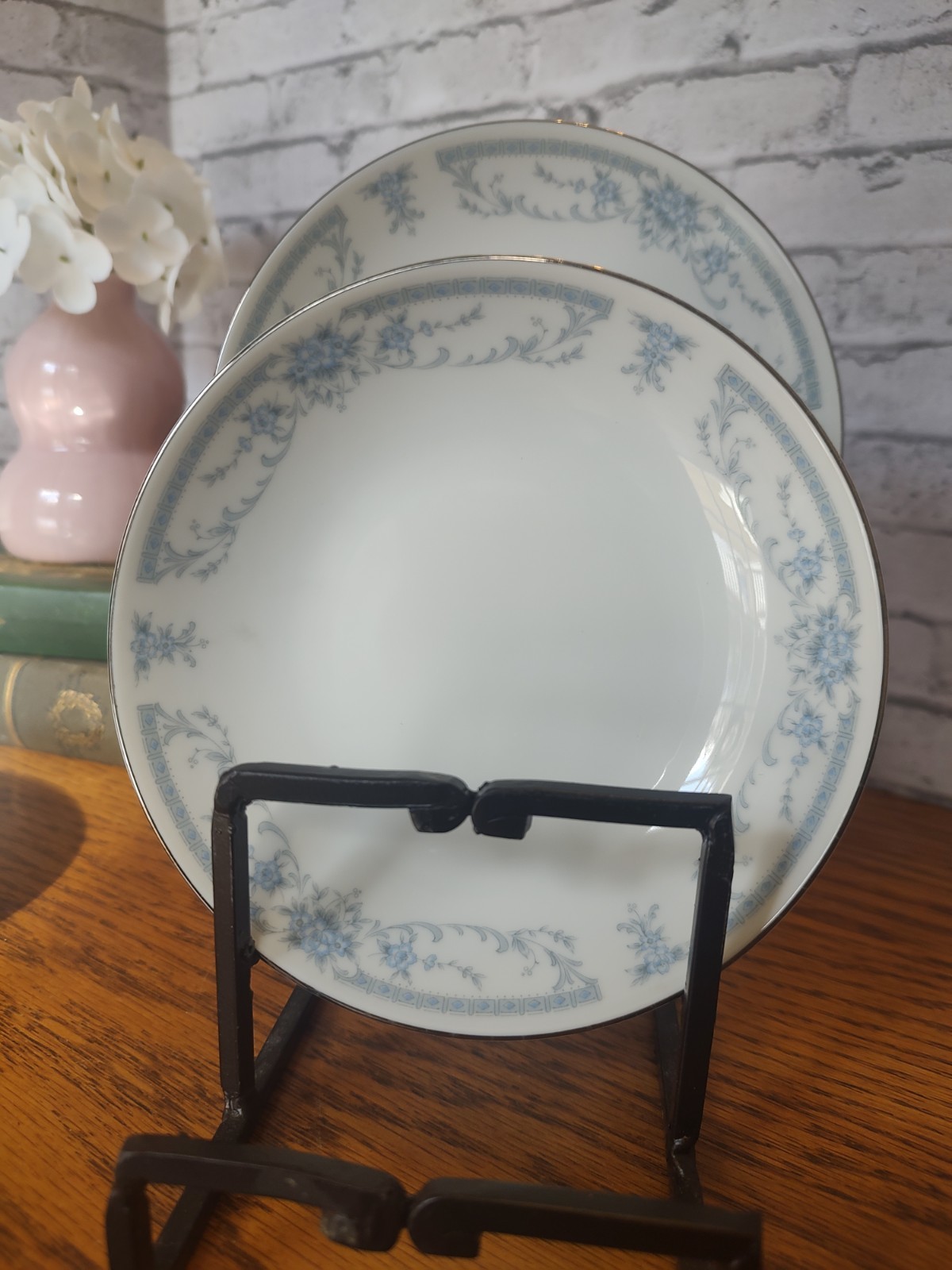 Set Of 3 Sheffield Porcelain Fine China BLUE WHISPER 5-1/2″ Bowls