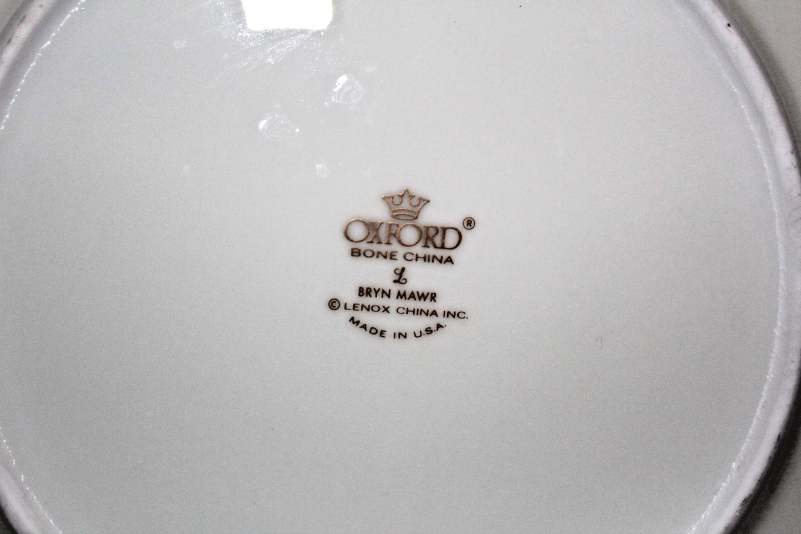 Set of 8 Vintage Oxford Bryn Mawr Bone China 10 3/4″ Dinner Plates