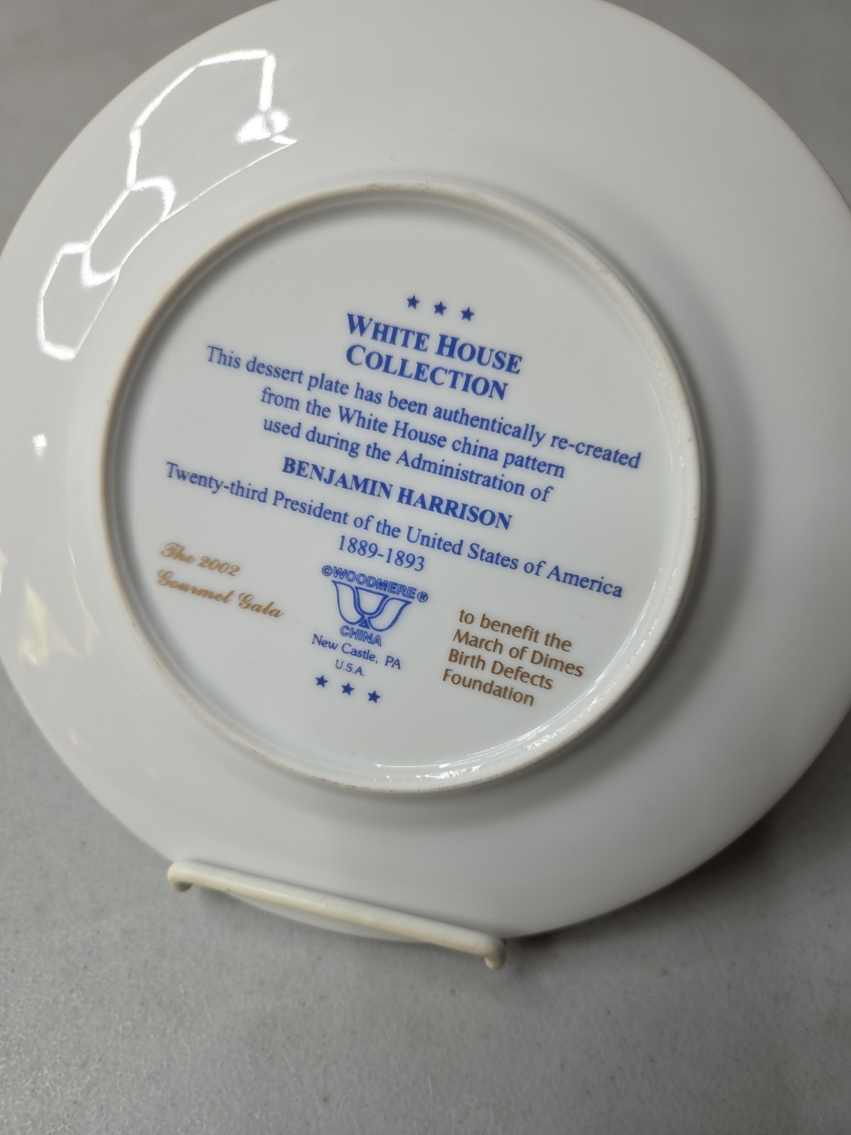 RARE Benjamin Harrison 1889-1893 Re-Creation Of The White House China Pattern VC