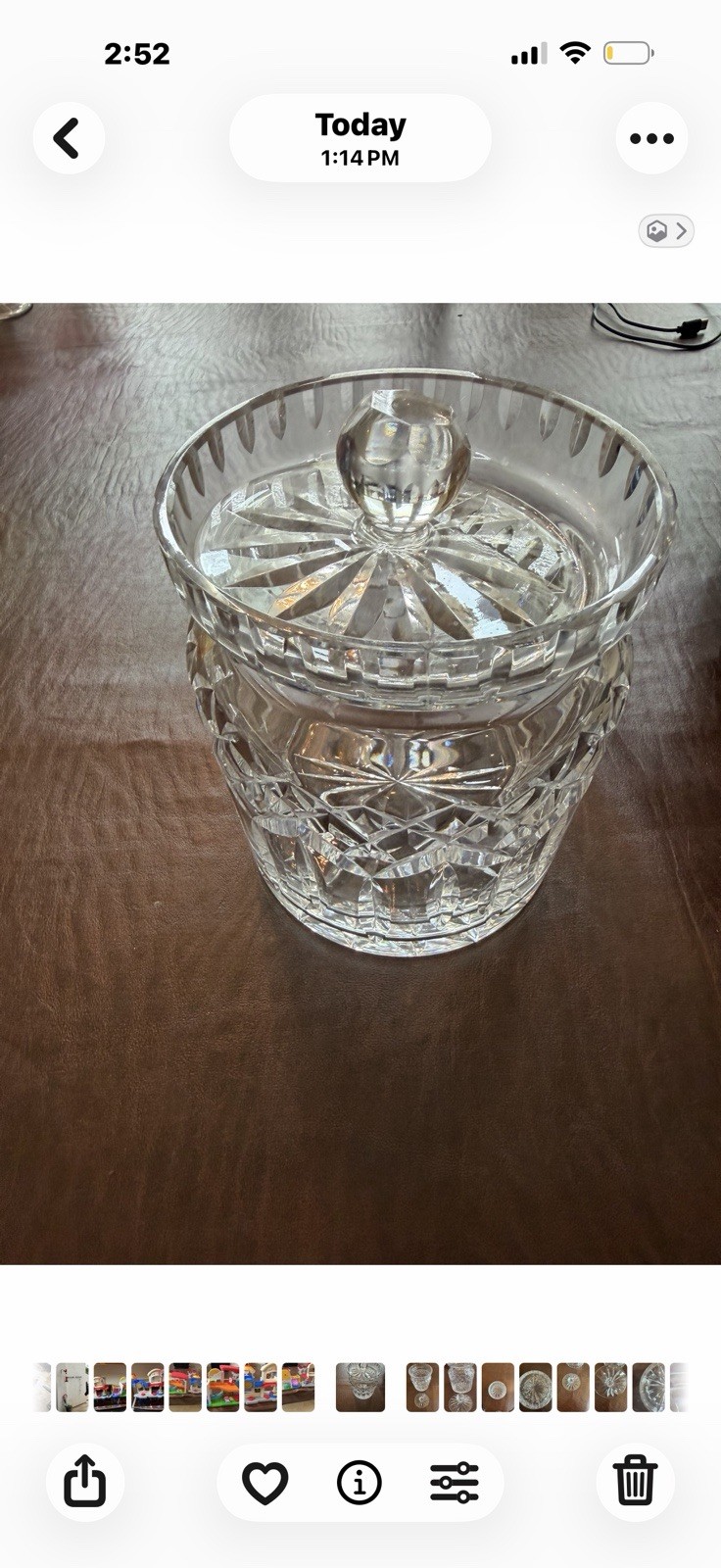 Beautiful Waterford Lismore Biscuit Barrell and Lid