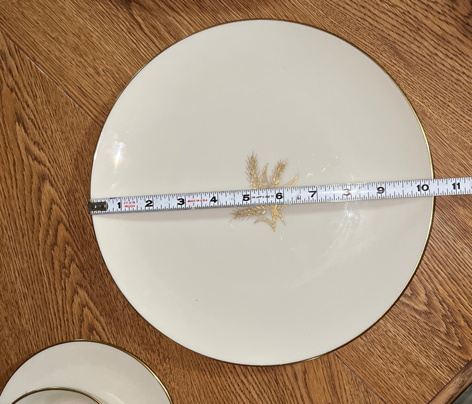VTG 70 Pcs Wheat by Lenox MCM Ivory Porcelain Dinnerware Platter 24k Gold R 442