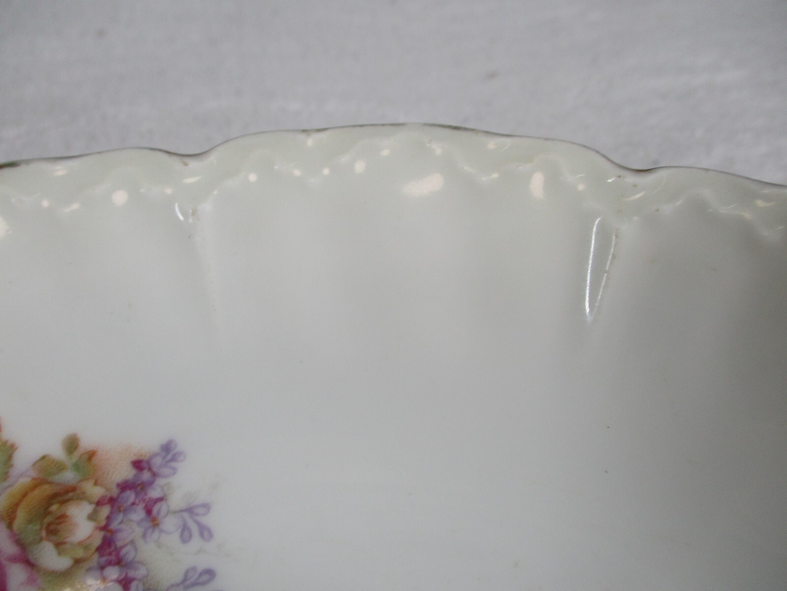 Victorian Austrian Salad Plate Floral Gold Trim Ceramic 8″ Diameter Vintage