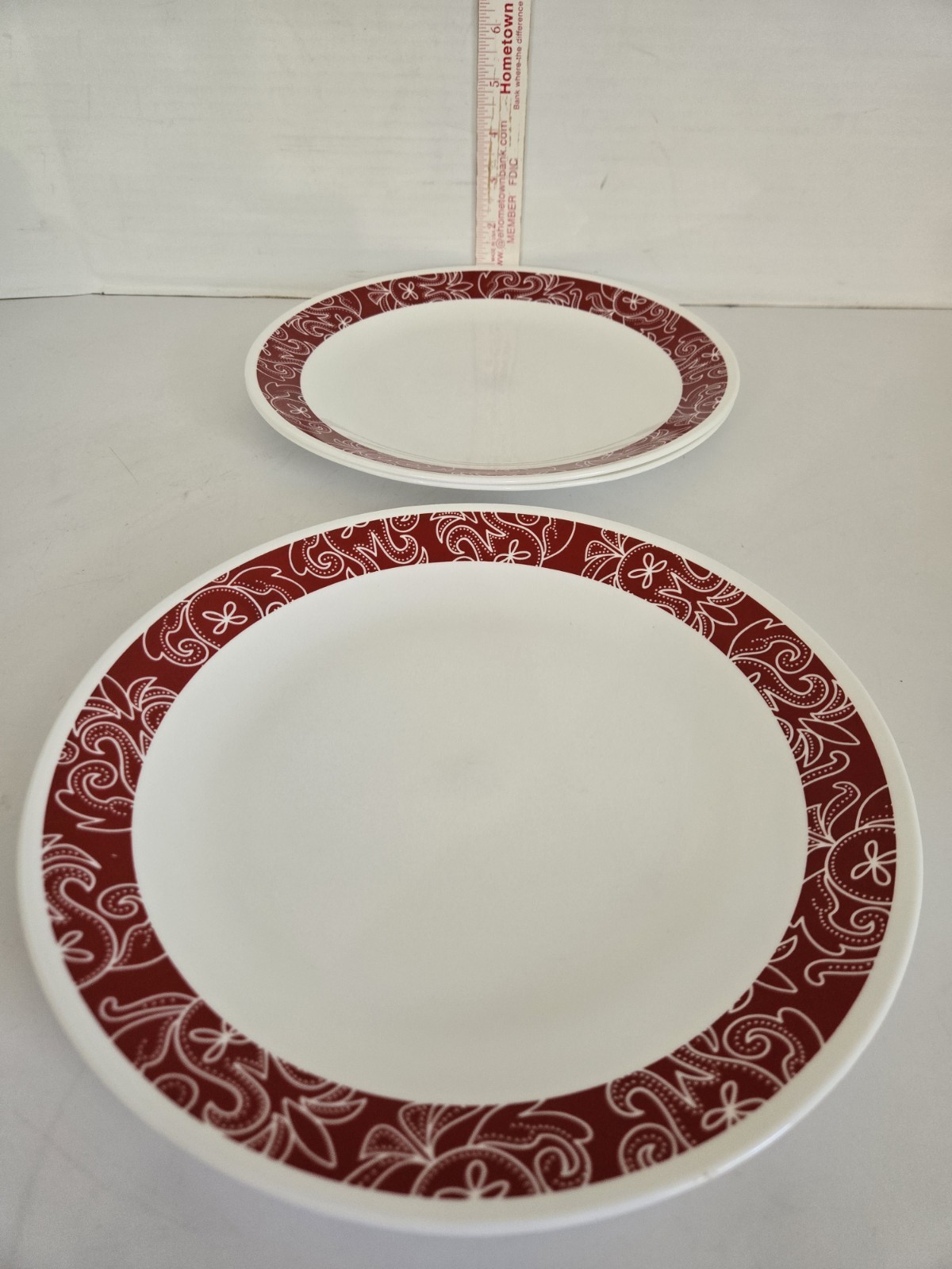 3 Corelle Corning Bandhani 10.25″ Dinner Plates USA FREE SHIPPING