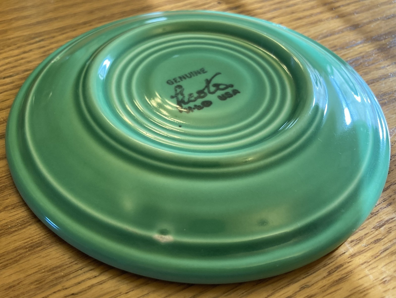 Vintage Fiestaware – Cup and saucer set in original green (exc.) (1936-1969)