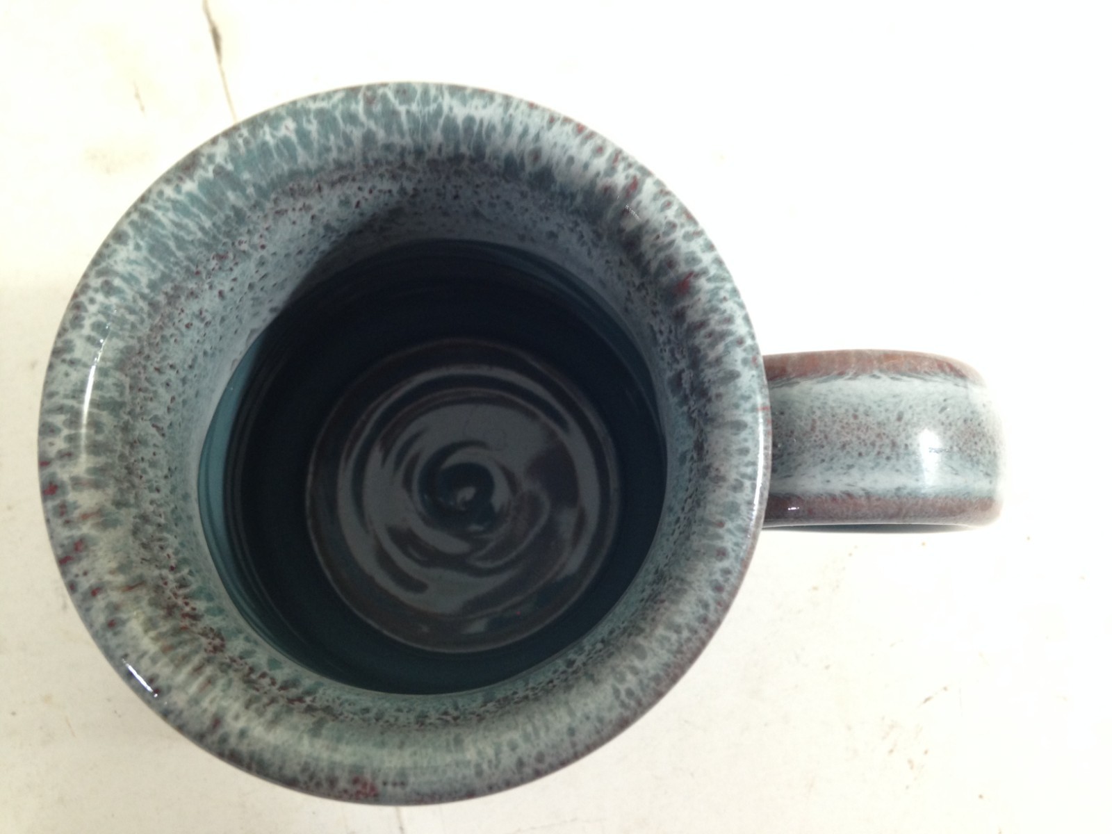Deneen Pottery Gibson’s Donuts Memphis TN Coffee Mug 2015 Blue Lava style