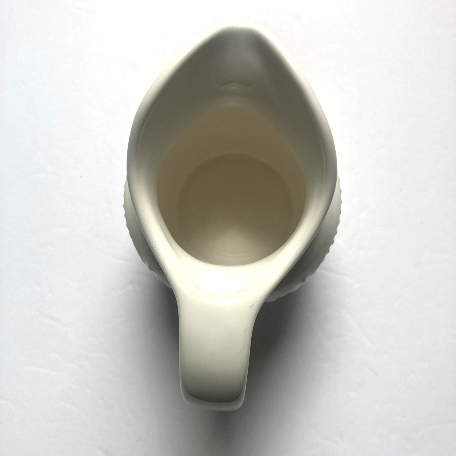 Pfaltzgraff Pearl Brocade Creamer 4.5″ White Embossed Stoneware 1994-1997 USA