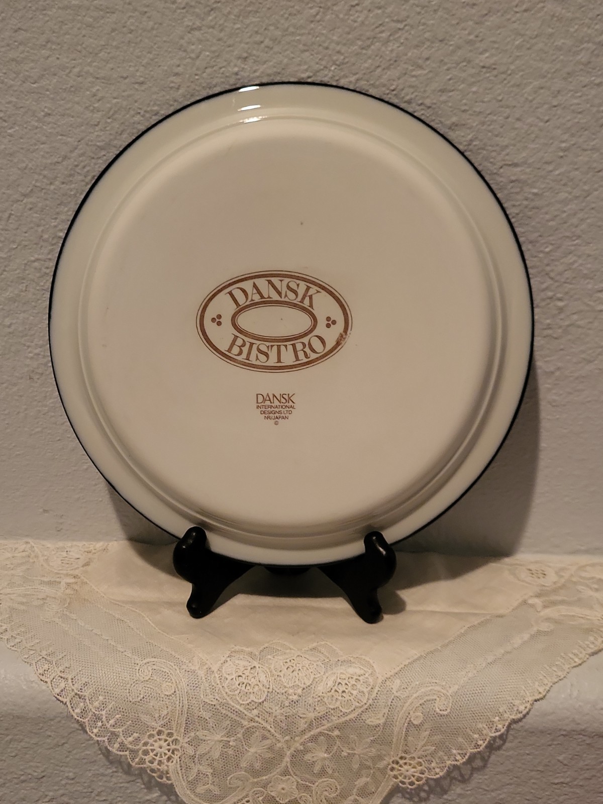 Dansk Christianshaven Blue Bistro Salad Dessert Plates Set of 4 Japan 8 3/4″
