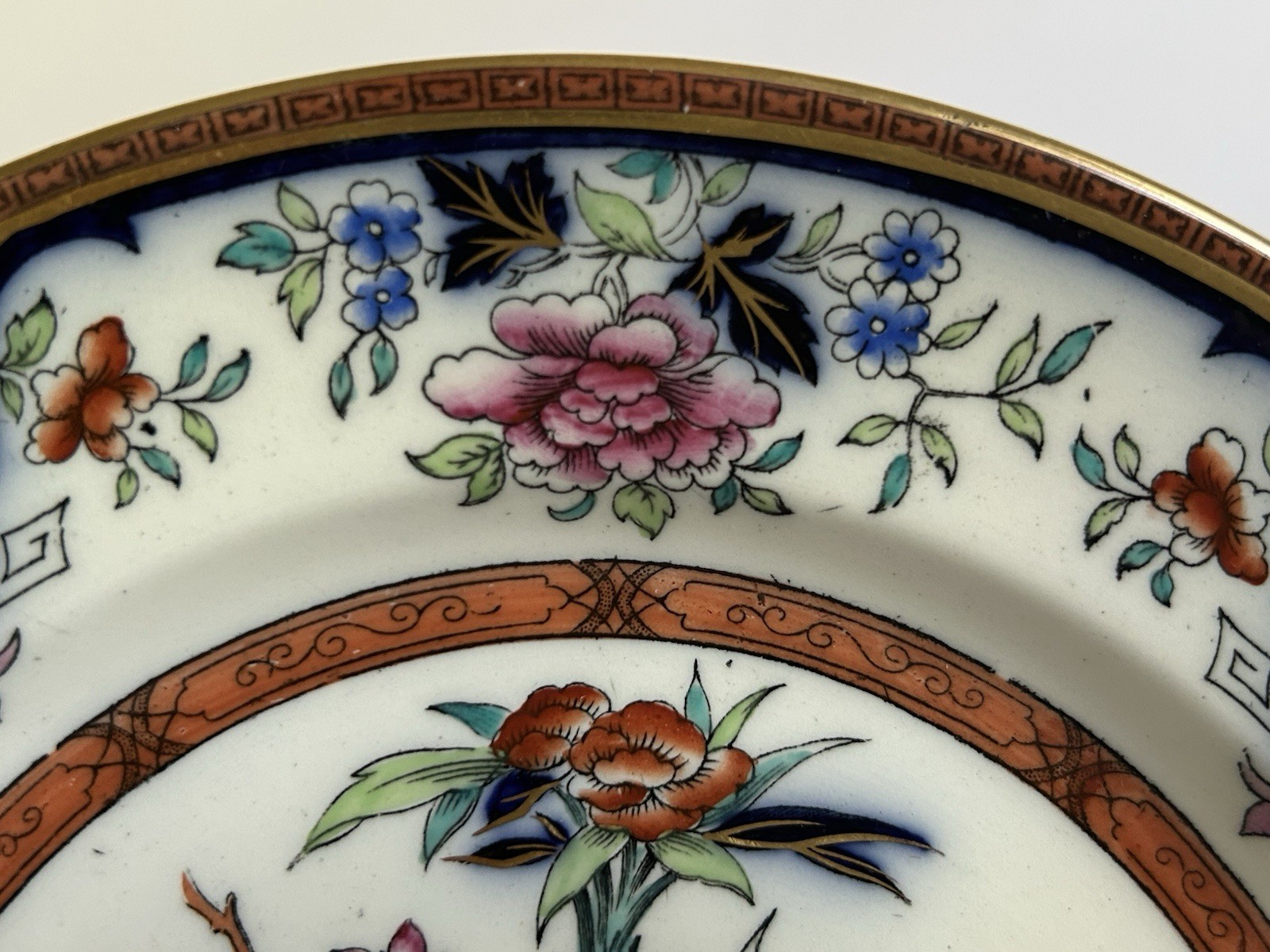 Antique Wedgwood Chinoiserie Nankin Pattern Polychrome Hand painted Plate 1883