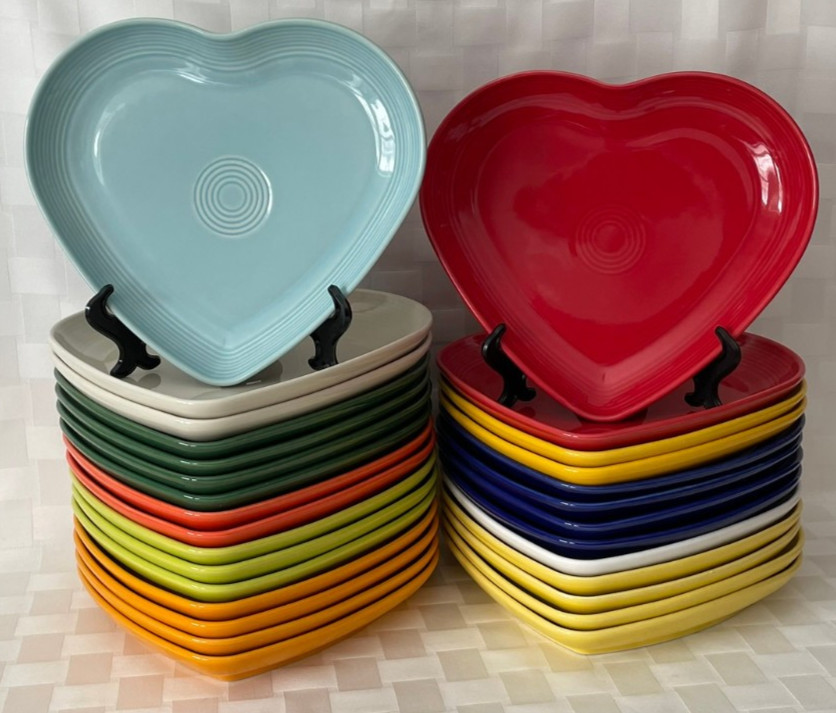 Fiesta 9″ Heart Shaped Plate 1st & 2nd Retired – CHOOSE COLOR – Valentine’s Day
