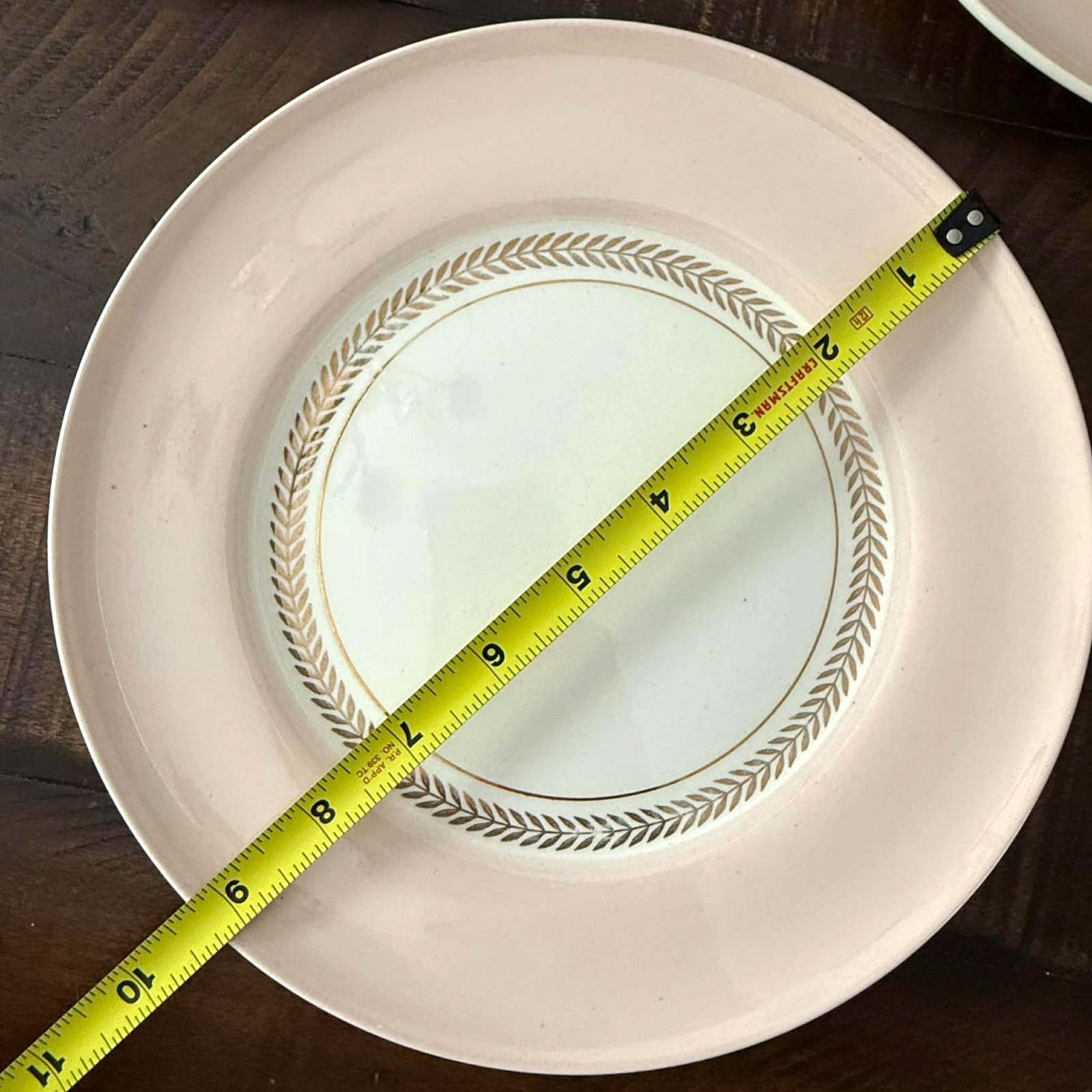 Candle Light American Limoges 22-k Gold Federal Pink Small Dinner Plate Lot Of 3